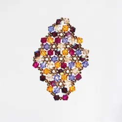  - Brooch Rhombus M Malvina -  - Laiton bronze